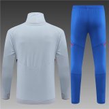 22/23 Lyon Training Suit Color Light Grey High-collar 1:1 Quality Training Jersey