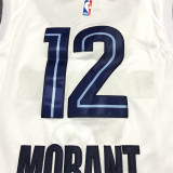 Grizzlies Morant #12 White 1:1 Quality NBA Jersey