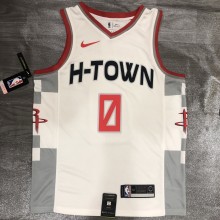 NBA Rockets city version white 0 wishbrook with chip 1:1 Quality