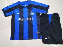22/23 Inter Milan Home Blue Kids Soccer Jersey