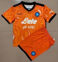 21/22 Napoli Goalkeeper Orange Kids 1:1 Quality Soccer Jersey