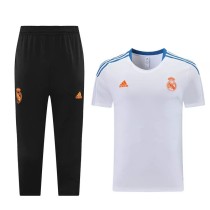 21/22 Real Madrid White Short-sleeved Cropped trousers suit(七分裤套装) 1:1 Quality Soccer Jersey