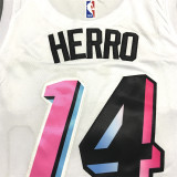 22/23 Heat HERRO #14 White City Edition 1:1 Quality NBA Jersey