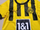22/23 Dortmund Home Yellow Kids Soccer Jersey