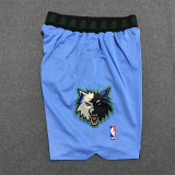 Minnesota Timberwolves Sky Blue 1:1 Quality Retro NBA Pants