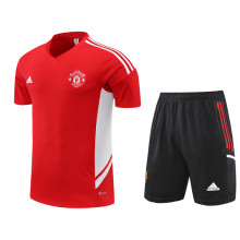 22/23 Manchester United Training Suit Red 1:1 Quality Training Jersey