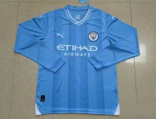 23/24 Manchester City Home Long Sleeve Fans 1:1 Quality Soccer Jersey