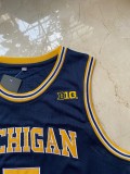 NCAA University of Michigan # 5 Jalen Rose dark blue jersey 1:1 Quality