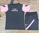 21/22 PSG Paris Black Pink Sleeve Training Kids 1:1 Quality Soccer Jersey