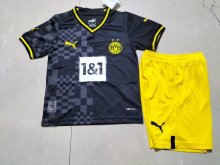 22/23 Dortmund Away Black Kids Soccer Jersey