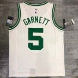 NBA Celtics retro white No. 5 Garnett with chip 1:1 Quality