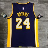 NBA Lakers retro purple V-neck 24 Kobe with chip 1:1 Quality
