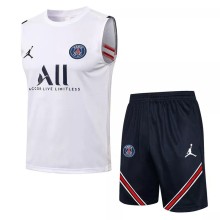 21/22 PSG Paris White Tank top and shorts suit 1:1 Quality Soccer Jersey