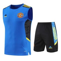 21/22 Manchester United Vest Training Kit Blue 1:1 Quality Training Jersey