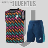 22/23 Juventus Vest Training Suit Kit Color Plaid 1:1 Quality Training Jersey