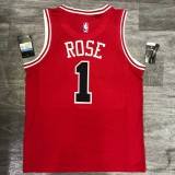 NBA Bulls crew red No. 1 Ross with chip 1:1 Quality