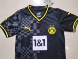 22/23 Dortmund Away Black Kids Soccer Jersey