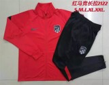 21/22 Atletico Madrid Red Jacket Tracksuit 1:1 Quality Soccer Jersey
