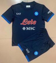 21/22 Napoli Dark Blue Training Kids 1:1 Quality Soccer Jersey