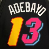 NBA Miami Heat ADEBAYO #13 Black Top Quality Hot Pressing 1:1 Quality
