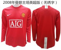 2008 Manchester United Home 1:1 Quality Retro Soccer Jersey