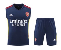 22/23 Arsenal Vest Training Suit Kit Royal Blue 1:1 Quality Training Jersey