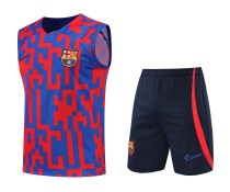 22/23 Barcelona Vest Training Suit Kit Red And Blue Camouflage 1:1 Quality Training Jersey