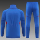 22/23 Lyon Training Suit Color Blue High-collar 1:1 Quality Training Jersey