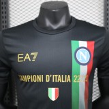 23/24 Napoli Champion Edition Black Player 1:1 Quality Soccer Jersey