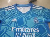 22/23 Real Madrid GK Blue Kids Soccer Jersey