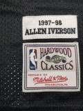 1997-1998 NBA 76ers Lverson black classic Mesh Jersey 1:1 Quality