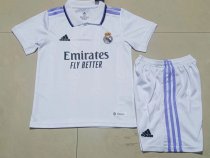 22/23 Real Madrid Home White Kids Soccer Jersey