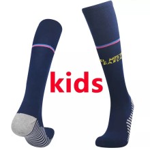 21/22 Barcelona Third Blue Kids Socks 1:1 Quality Soccer Jersey