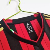 2013-2014 AC Milan Home Long Sleeve 1:1 Retro Soccer Jersey