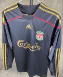 2009-2010 Retro Liverpool Black Away Long Sleeve 1:1 Quality Soccer Jersey