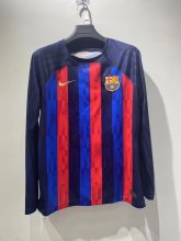 22/23 Barcelona Home Long Sleeve Fans 1:1 Quality Soccer Jersey