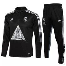 21/22 Real Madrid Black Polo Tracksuit 1:1 Quality Soccer Jersey