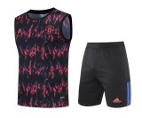 21/22 Manchester United Vest Training Kit Kit Black Red Stripe 1:1 Quality Training Jersey