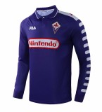 1998-1999 Fiorentina Home Fans Long Sleeve 1:1 Retro Soccer Jersey