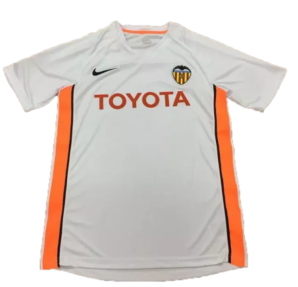 2006 Valencia Home White 1:1 Quality Retro Soccer Jersey