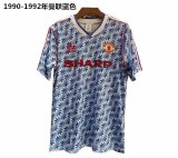 1990-1992 Retro Manchester United Away 1:1 Quality Soccer Jersey