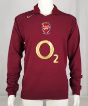2005/2006 Arsenal Home Long Sleeve 1:1 Quality Retro Soccer Jersey