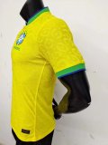 22/23 Brazil Home Player version 1:1 Quality Soccer Jersey