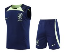 2022 Brazil Vest Training Jersey Blue 1:1 Quality Training Shirt
