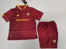 22/23 AS Roma Home Red Kids Soccer Jersey