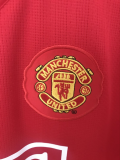 2007-2008 Manchester united home long sleeve 1:1 Quality Retro Soccer Jersey