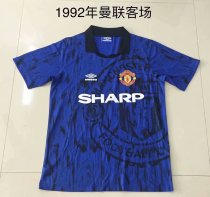 1992 Manchester United Away 1:1 Quality Retro Soccer Jersey