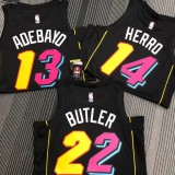 NBA Miami Heat ADEBAYO #13 Black Top Quality Hot Pressing 1:1 Quality