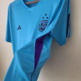 2023 Argentina Blue 3 Stars Fans Version 1:1 Quality Training Shirt