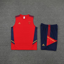 22/23 AFC Ajax Vest Training Suit Kit Red 1:1 Quality Training Jersey